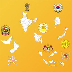Asian Country State Maps