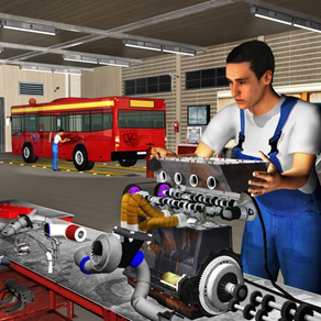 빅 버스 메카닉 시뮬레이터 : 수리 엔진 분해 검사 3D