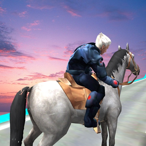 Arabe Cheval Galloping 3d