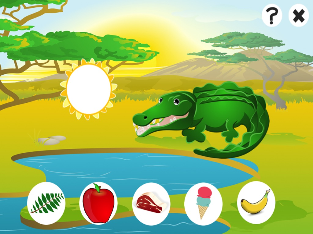 Active! Game for children about the safari - Learn to feed the animals poster
