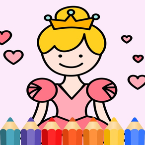 Princess & Fairy tale Coloring Book for kids