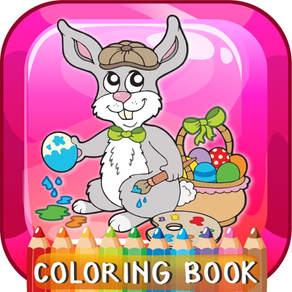 Feliz Pascua para colorear libro: Juegos para la Educación libre para los niños y los niños!