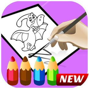Coloring Dinosaurs for Kids-Easy Educational Games