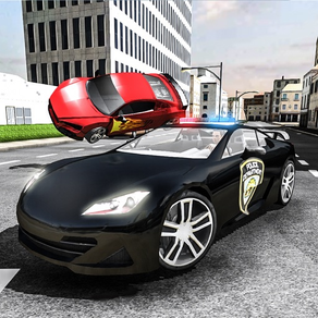 Carro de polícia de cidade 3D simulador de conduçã