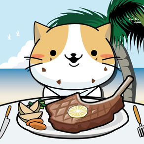 Cat’s gluttony competition in Hawaii BBQ