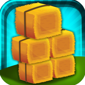 A Farm Hay Bail Stack - Building Fun Hay Towers FREE