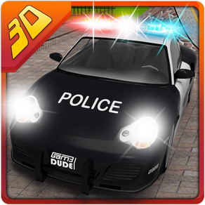 Polícia 3D Car Racing Stunts - simulador passeio louco e aventura simulação