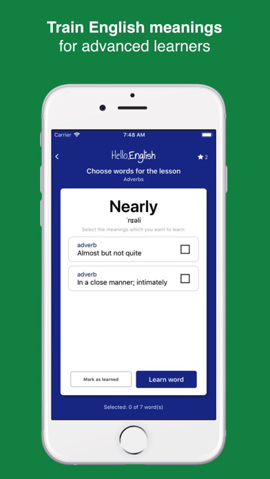 English Words: play & learn poster