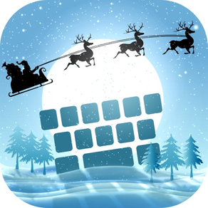 冬季 鍵盤 主題 同 聖誕 背景 裝飾品, 字形 和 表情符號