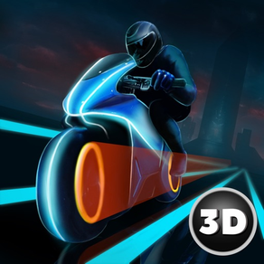 Neon Motorcycle Racing