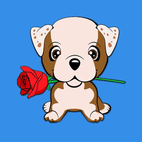 Cute Dog top emoji & stickers