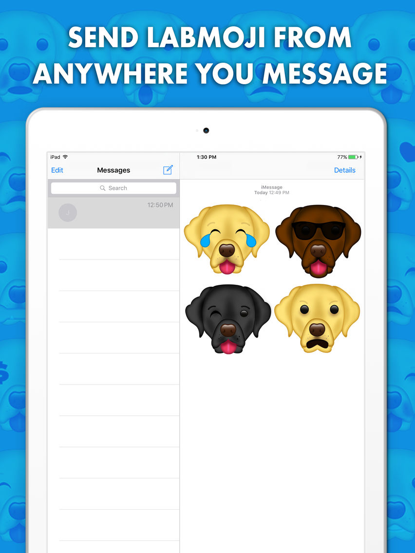 LabMoji Labrador Retriever Emoji & Stickers! for iOS (iPhone/iPad) Latest Version at 2.99 on