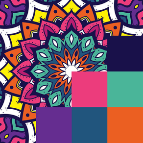 Kaleidoscope Pixel Art Mandala