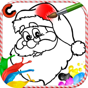 christmas paint colouring page