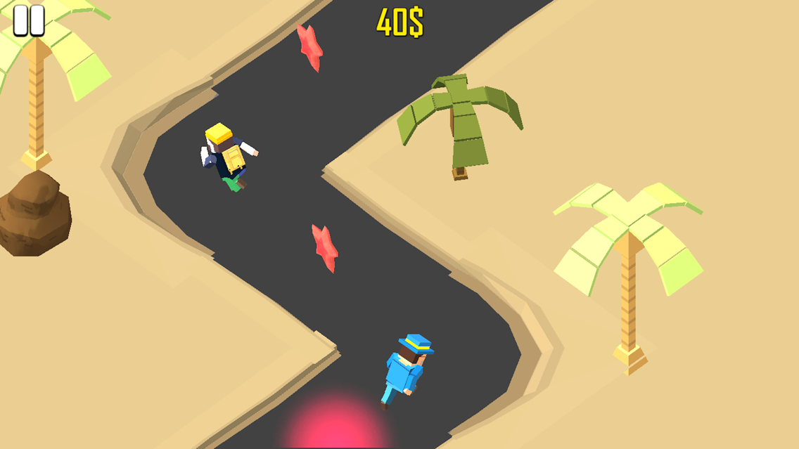 Pixel ZigZag Run poster