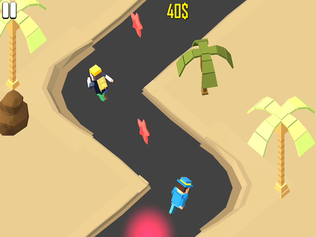 Pixel ZigZag Run poster