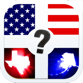 Quiz Pic - US States & Capitals. Educational Trivia Game For All Ages