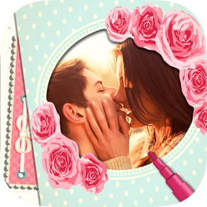 Romantic love photo frames - Photomontage