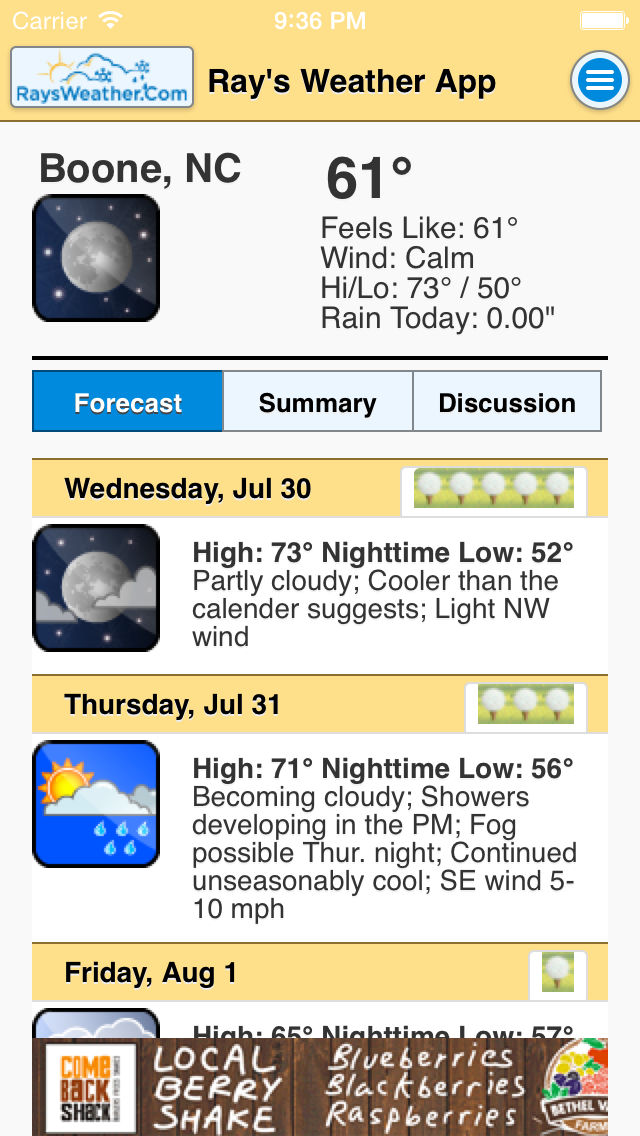 RaysWeather.Com App poster