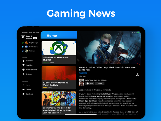 Area X - Trophies, Gaming News poster