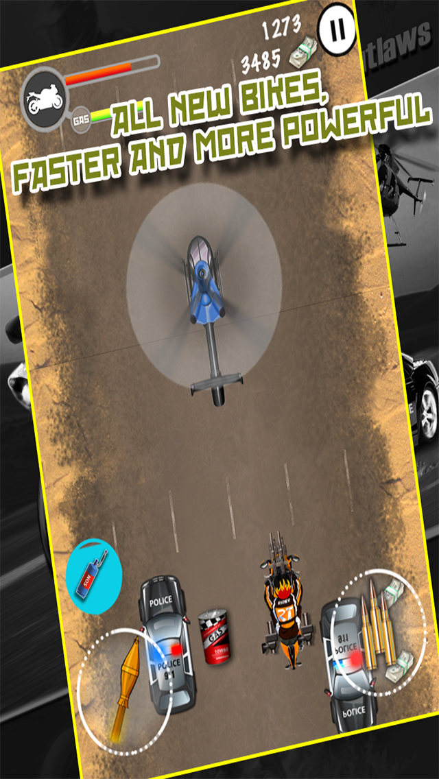 A Desert Outlaw Bike Race Police Chase : PD Nitro 3 Free HD poster