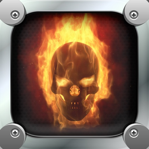 Cráneos de fuego fondos de pantalla - Imágenes de miedo para la pantalla de inicio