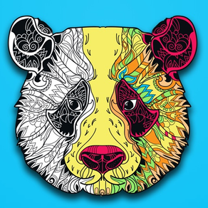 Animal Art Conceptions - Anxiété Soulagement Pour Adultes Coloring Book