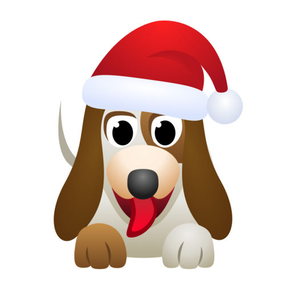 Dog Christmas stickers