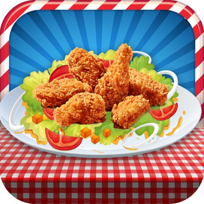 Spicy chicken wings maker – A fried chicken cooking & junk food cafeteria game