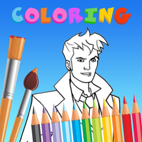 Coloração Livro Para Criança Educacional Jogo - Doctor Who Edition