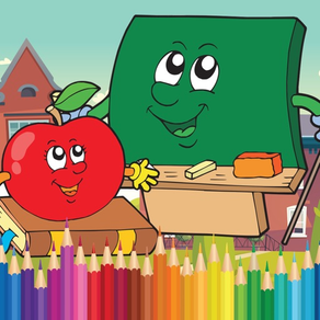 Karikatur Schule Malbuch : Farbseiten Für Kinder