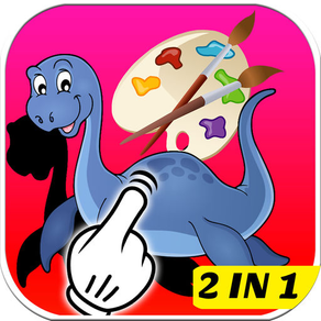 Drawings Coloring Page Puzzle Dinosaurs For Kids