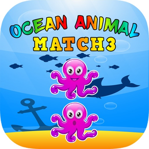 Oceano Animal de mar Matching Combine 3 jogos