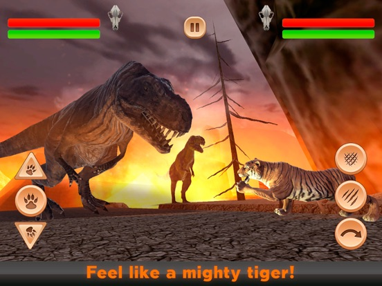 Tiger Vs Dino Kung Fu Fighting poster
