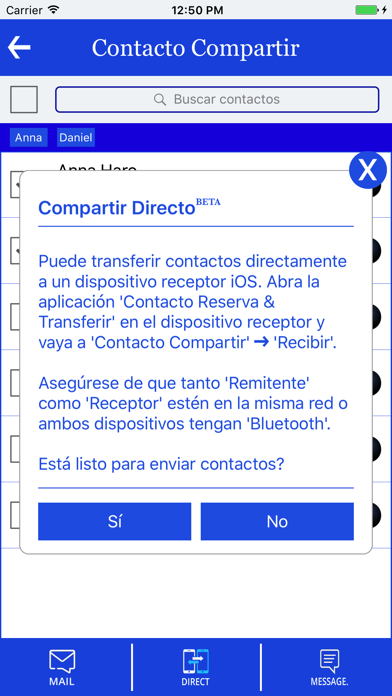 Contacto Reserva & Transferir الملصق