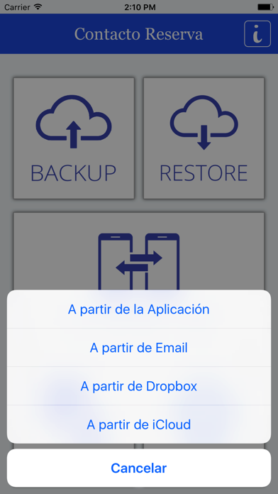 Contacto Reserva & Transferir الملصق