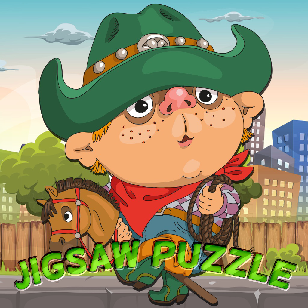 puzzle cowboy jigsaw learning fun stories for kids for iOS (iPhone/iPad