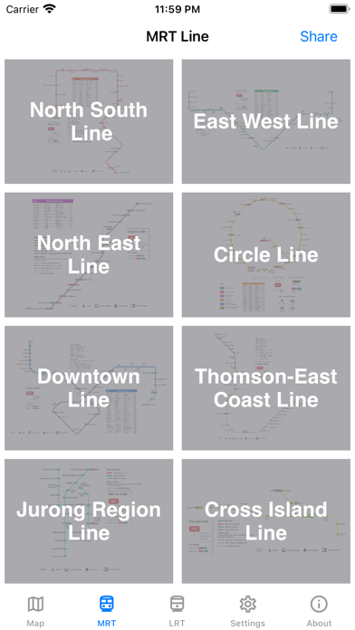SG MRT Map poster