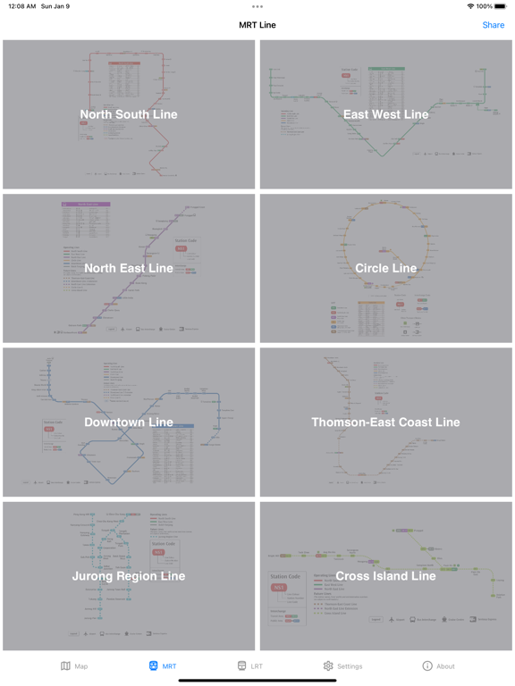 SG MRT Map poster