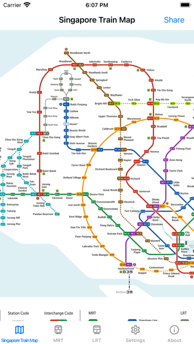 SG MRT Map poster
