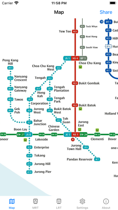 SG MRT Map poster