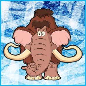 Suche Eiszeit Tiere in der passenden niedlichen Cartoon-Puzzle-Karten Spiel