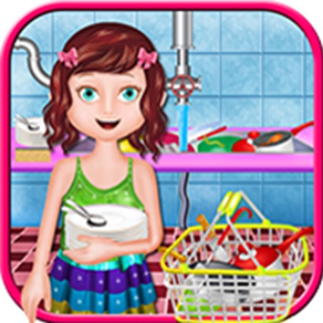 Kitchen Dish Cleaning & Washing - Games for Girls
