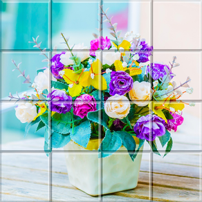 Tile Puzzle Flowers Bouquet