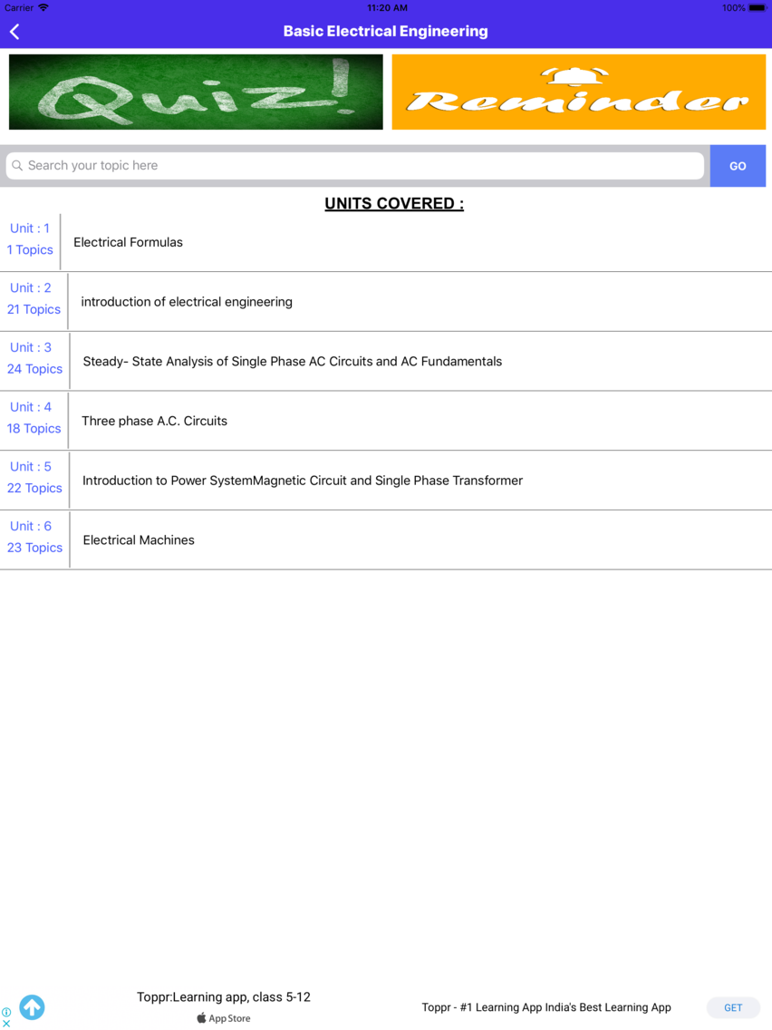 Electrical Engineering App poster