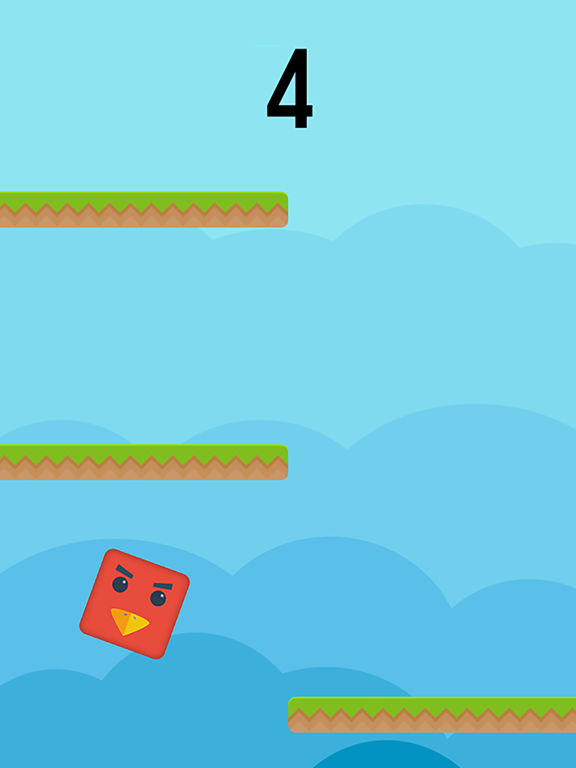 Color Red Geometry Bird Square Blok Jump Dash Spikes poster