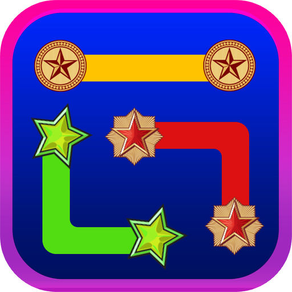 A Puzzle Game to Match  & Connect - Draw Line  between Same Pairs of Star
