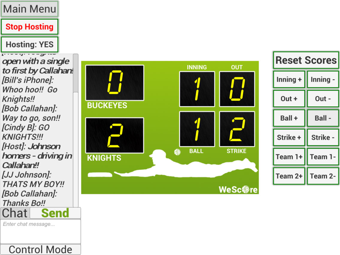 WeScore Scoreboard System for iOS (iPhone/iPad) - Free Download at AppPure