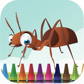 Ant och slither bug målarbok för barn spel