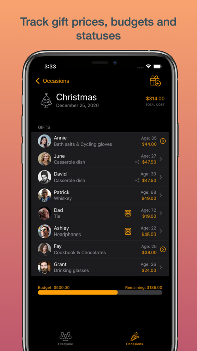 Everyone - Gift Tracker poster